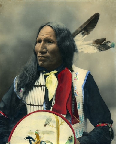 Portrait of Strikes With Nose a Chief of the Oglala Sioux