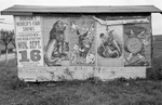 Circus billboard near Uniontown, Pennsylvania for the Dodson's World Fair